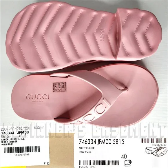Gucci Pink Platform Flip Flop Sandals, size 40 - Picture 7 of 13